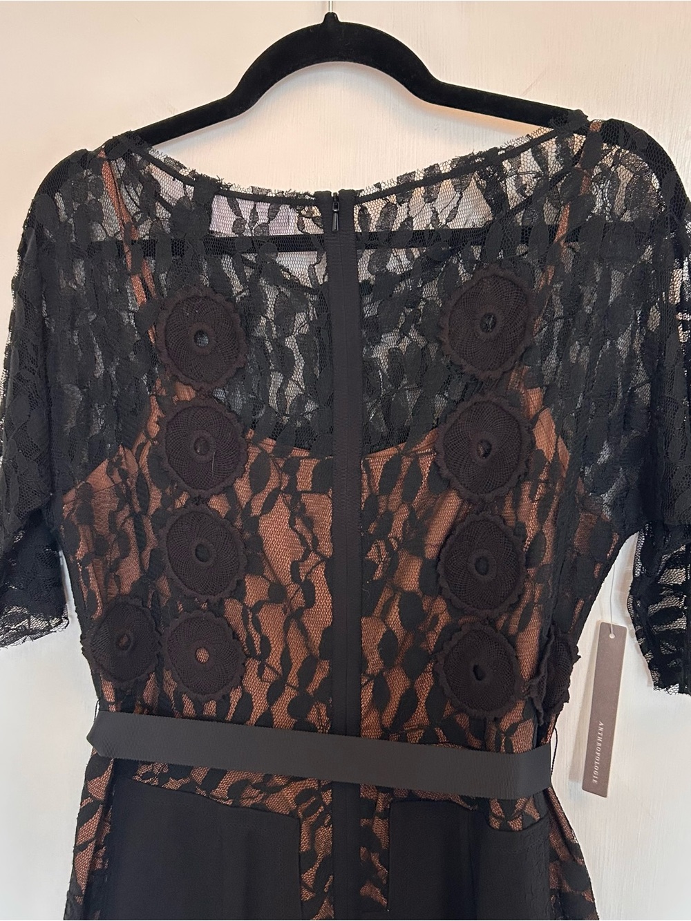 Anthropologie Black Lace Cocktail Dress NWT - Picture 9 of 10
